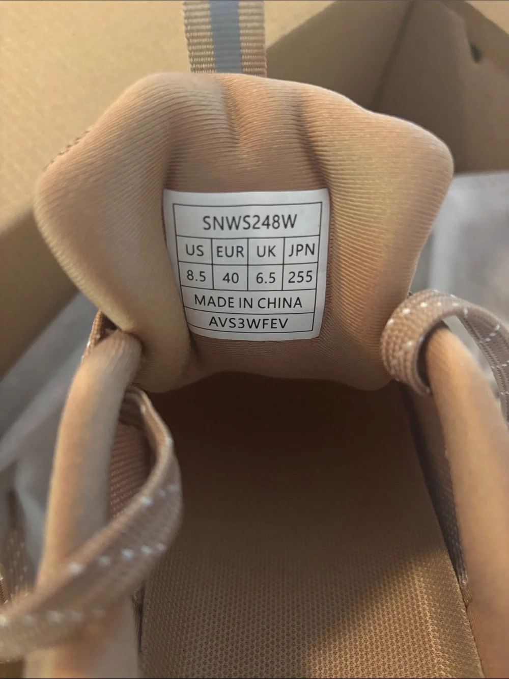 Women's Athletic Sneakers in White and Taupe - Cushioned Support
